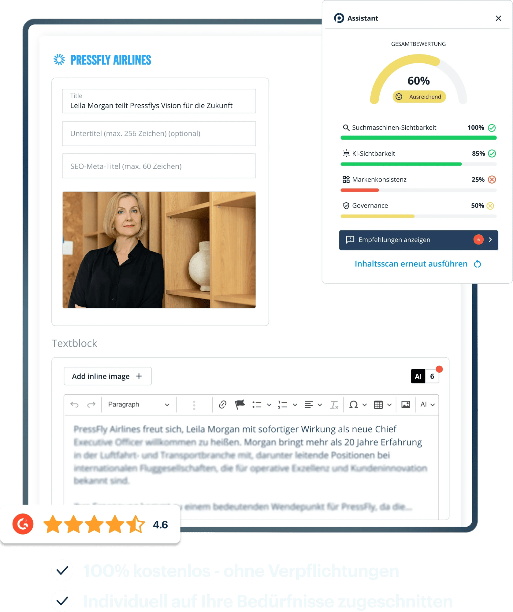 Presspage Full Platform Example Demo DE
