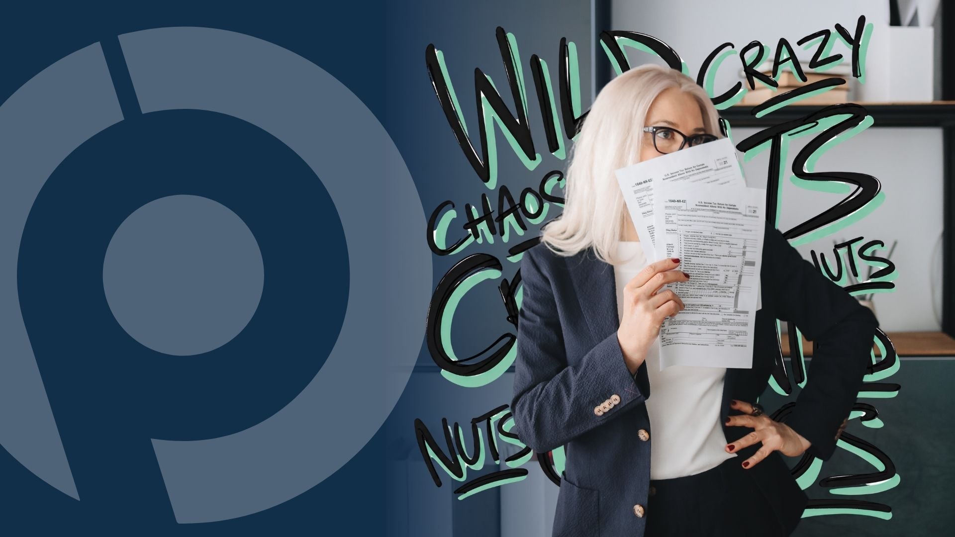 female CEO holding PR report